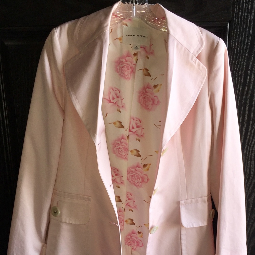 Pink Banana Republic Trench Coat S